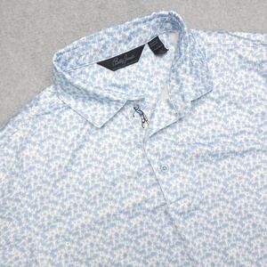 Bobby Jones Performance Collection Men's Palm Tree Print Polo Shirt Size M‎
